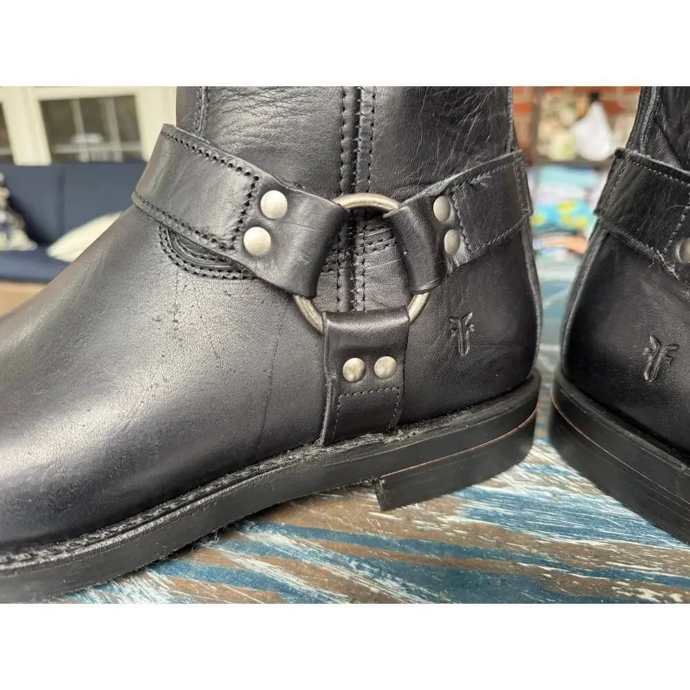 FRYE Philip Harness boots, size Men's 12; 100% Premium Leather; Biker; Western